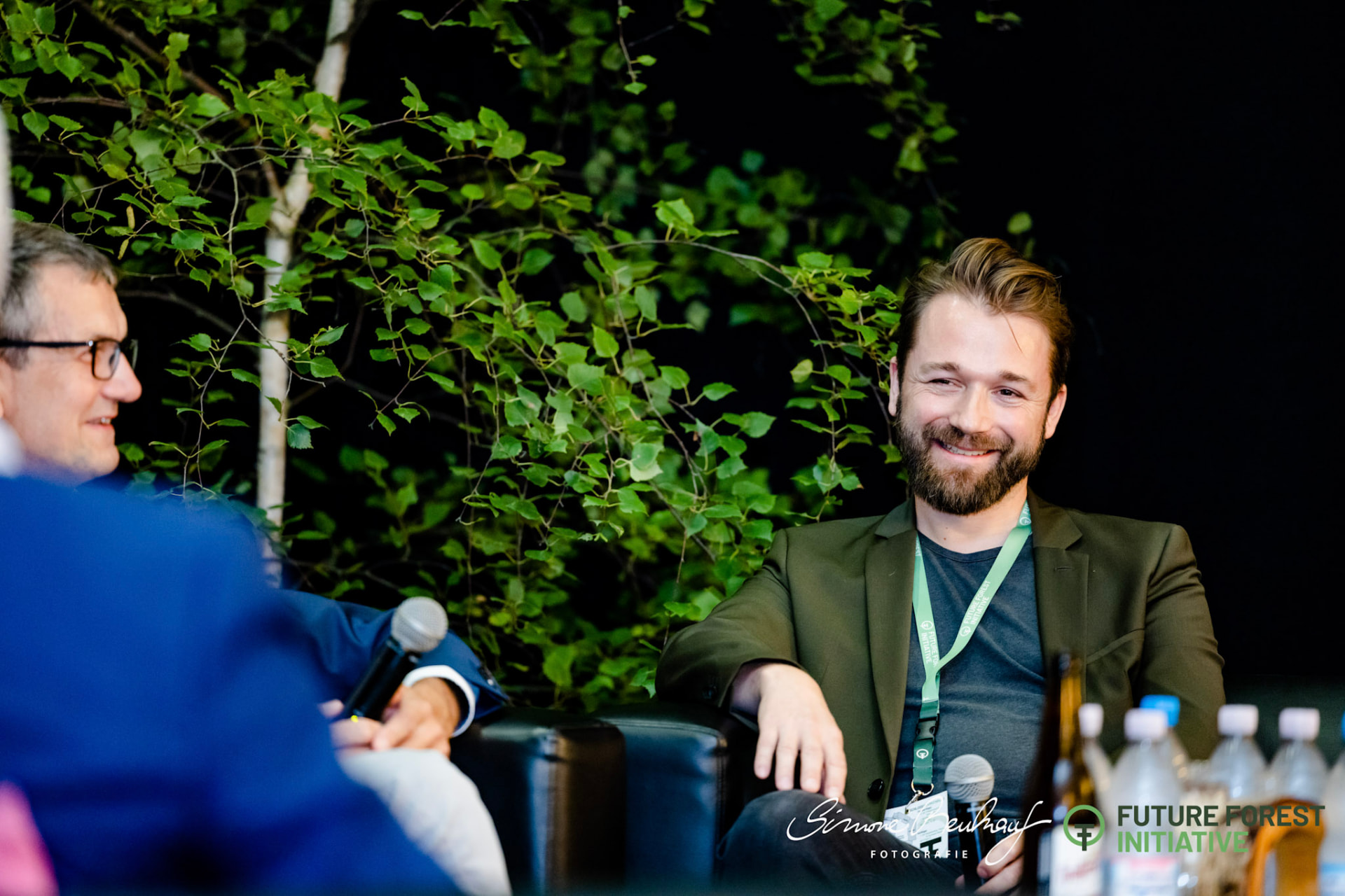 Dr. Benjamin Kowalski in conversation on stage at the Future Forest Forum